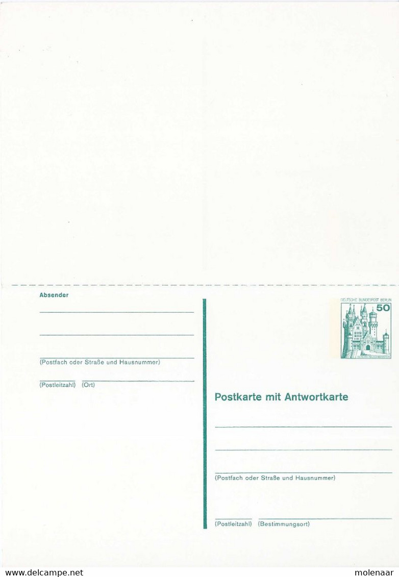 Duitsland Berlin Postkaart Met Antwoordkaart Ongebruikt (7268) - Cartes Postales - Neuves