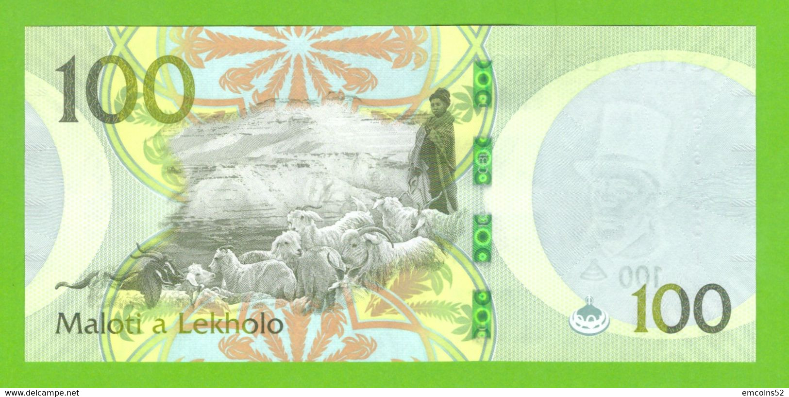 LESOTHO 100 MALOTI 2021 P-W29  UNC - Lesoto