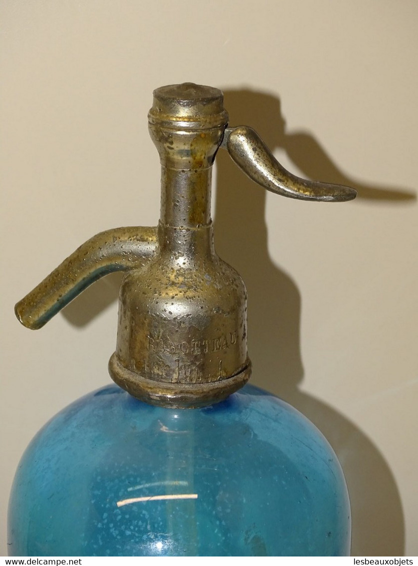 *BOUTEILLE SIPHON EAU DE SELTZ BLEUE RABOTTEAU SAINTES EAU STERILISEE BISTROT   E