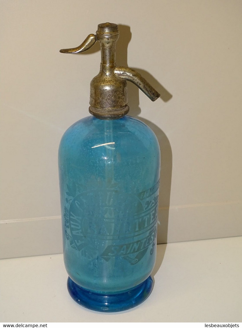 *BOUTEILLE SIPHON EAU DE SELTZ BLEUE RABOTTEAU SAINTES EAU STERILISEE BISTROT   E