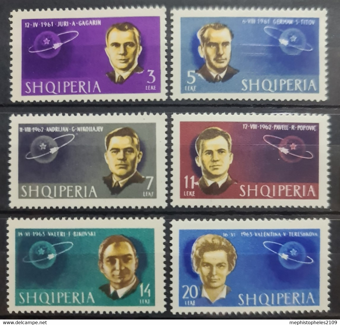 ALBANIA 1963 - MNH - Mi 757A-762A - Cosmonauts - Albania