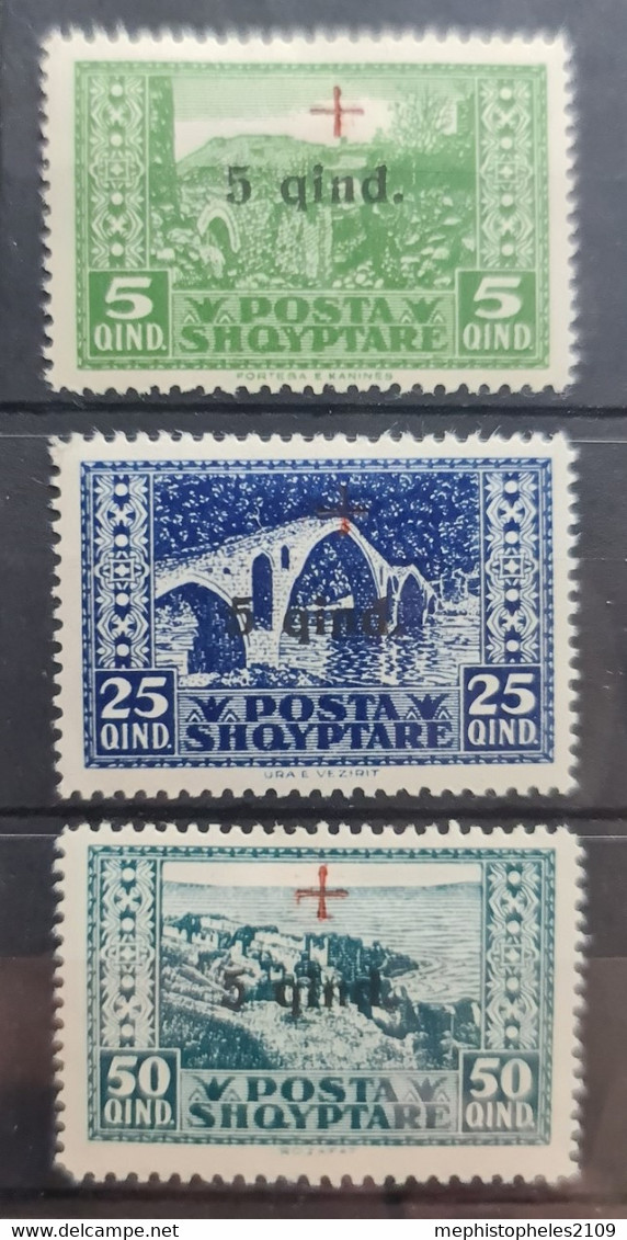 ALBANIA 1924 - MLH - Sc# B1, B3, B4 - Albania