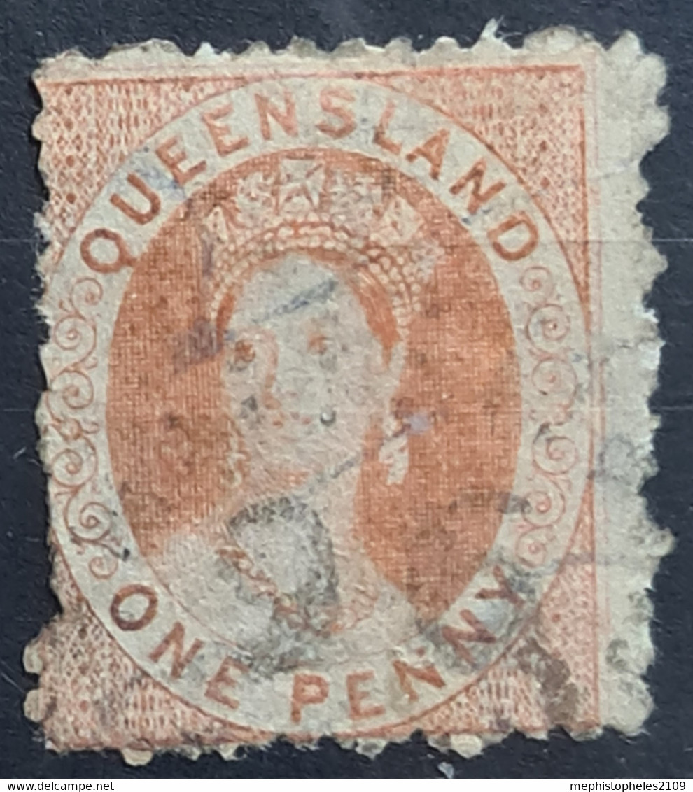 QUEENSLAND 1868 - Canceled - Sc# 38 - 1d - Used Stamps