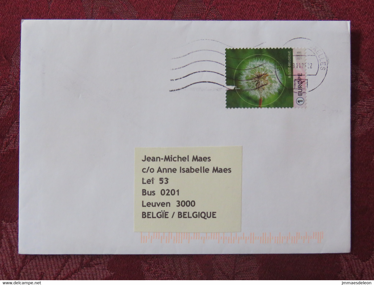 Belgium 2021 Cover To Leuven - Geometry - Circle - Seed - Briefe U. Dokumente