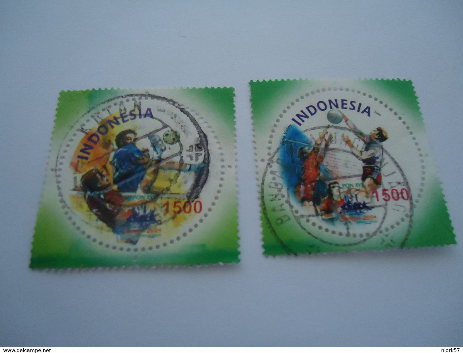 INDONESIA  2  USED  STAMPS OLYMPIC GAMES SYDNEY  2000  WITH   POSTMARK - Eté 2000: Sydney - Paralympic