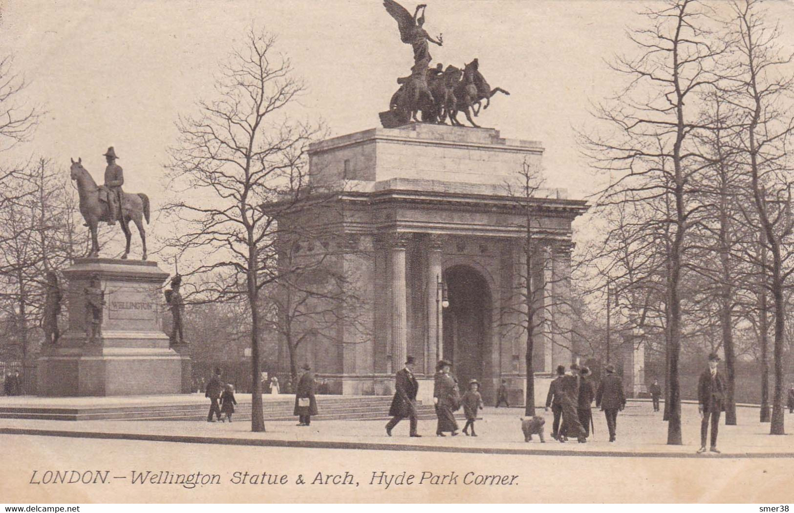 Angleterre - Londres - Wellington Statue & Arch - Hyde Park Corner - Hyde Park