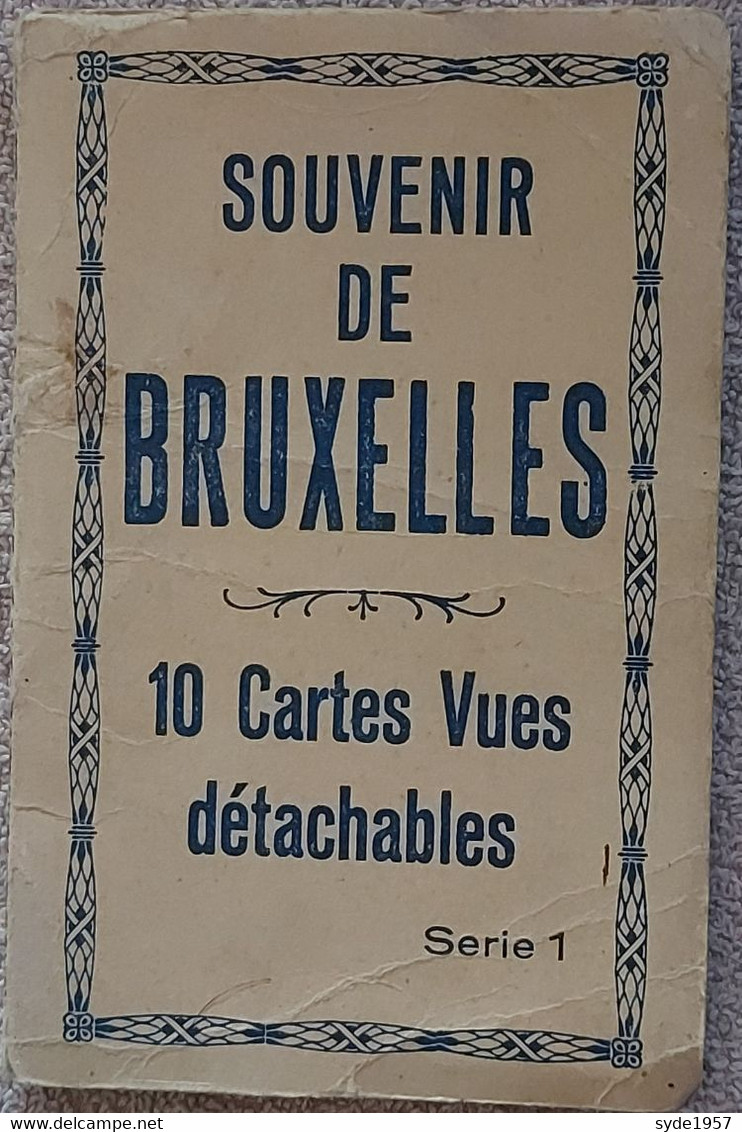 Bruxelles Carnet De 10 Cartes Vues Détachables Série 1 (éditeur Inconnu) Voir Détail - Lots, Séries, Collections