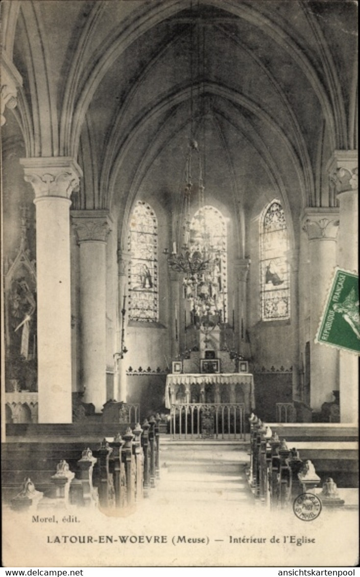 CPA Latour-en-Woevre Meuse, Interieur De L'Eglise, Kirche, Innenansicht, Altar - Other & Unclassified