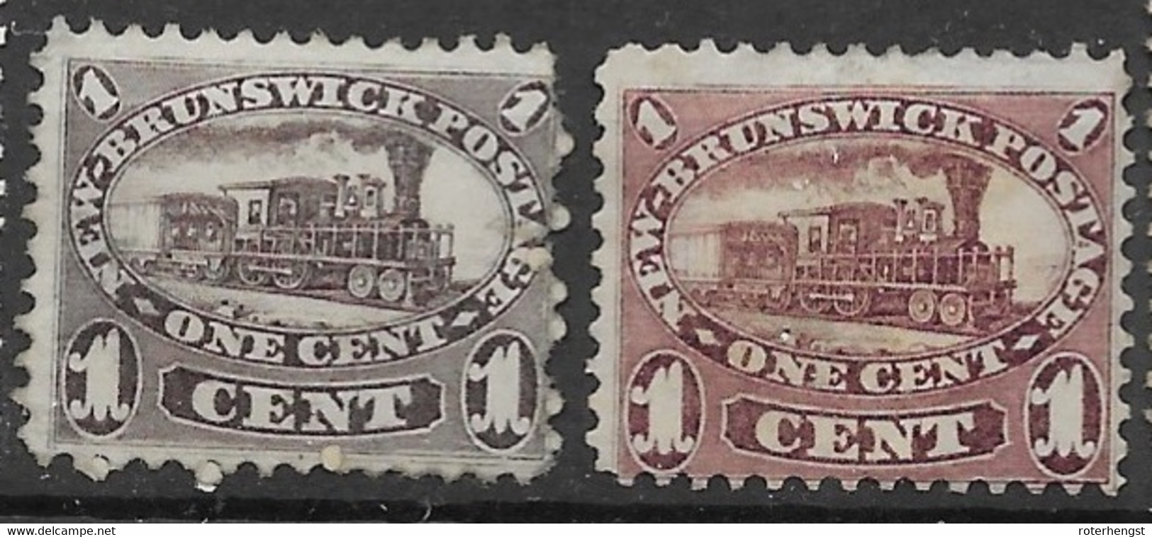 New Brunswick Canada Train Mh * 140 Euros 1860-3 The Two Colours - Neufs