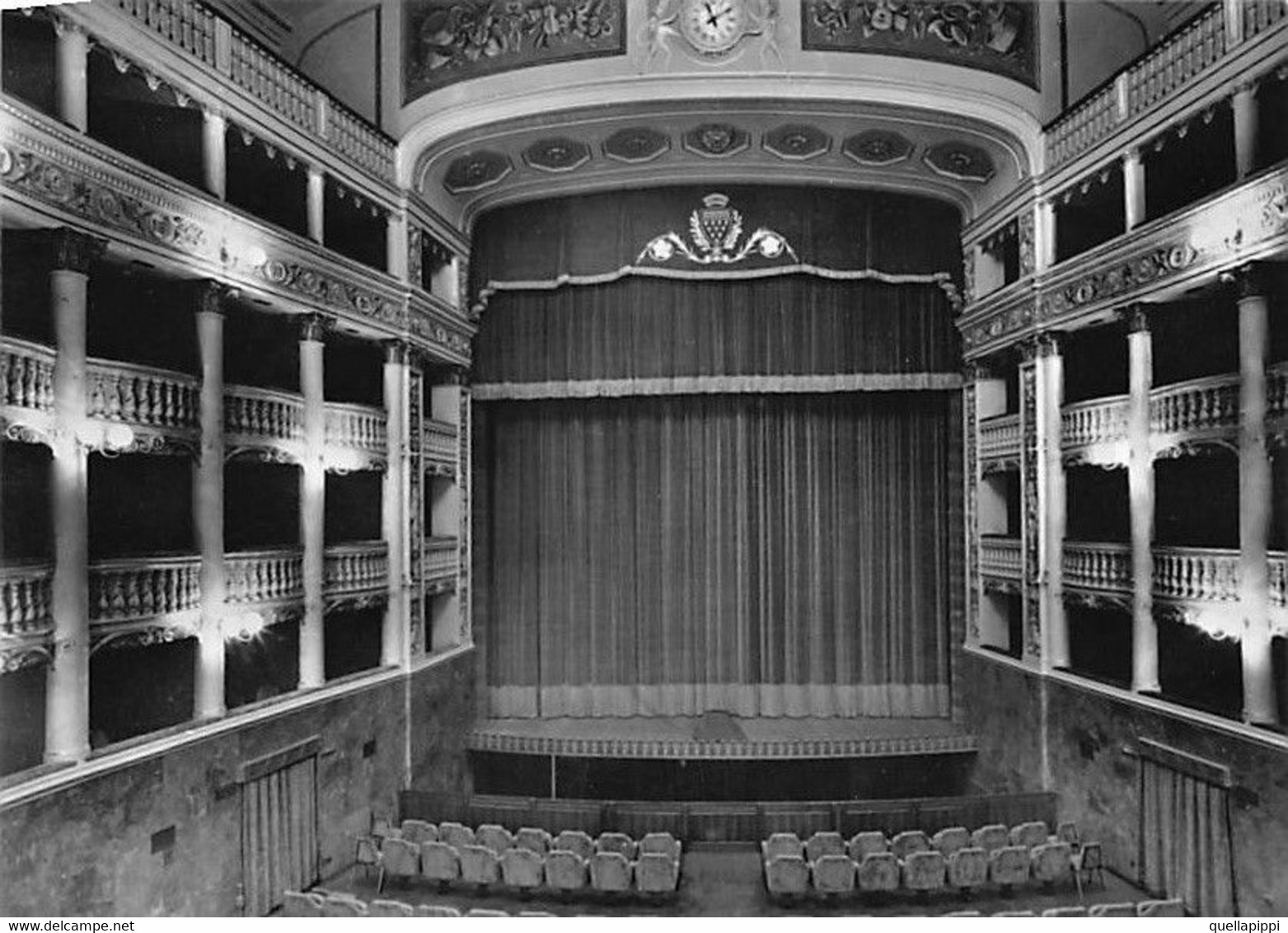 014185 "PRATO - TEATRO METASTASIO - PALCOSCENICO" INTERNO, VERA FOTO.  CART  NON SPED - Prato