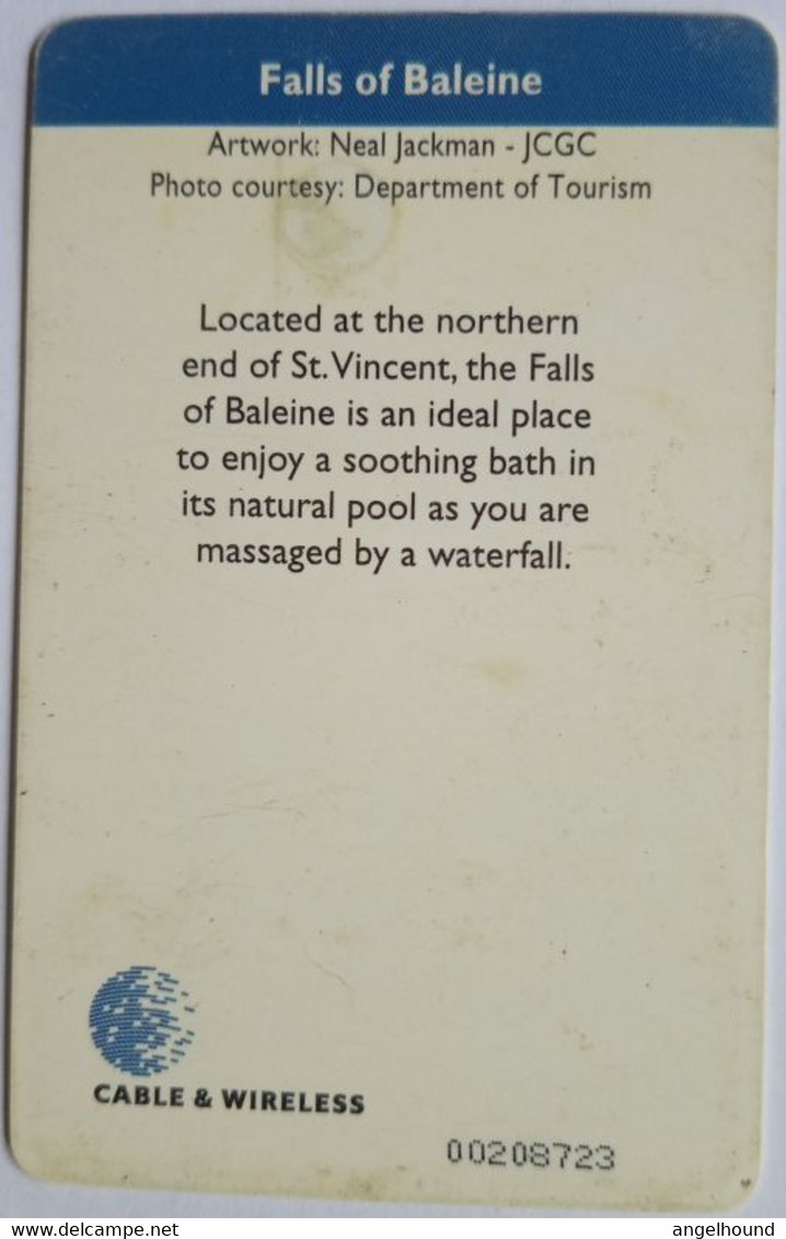 St Vincent And Grenadines Cable And Wireless EC$10 " Baleine Falls " - San Vicente Y Las Granadinas