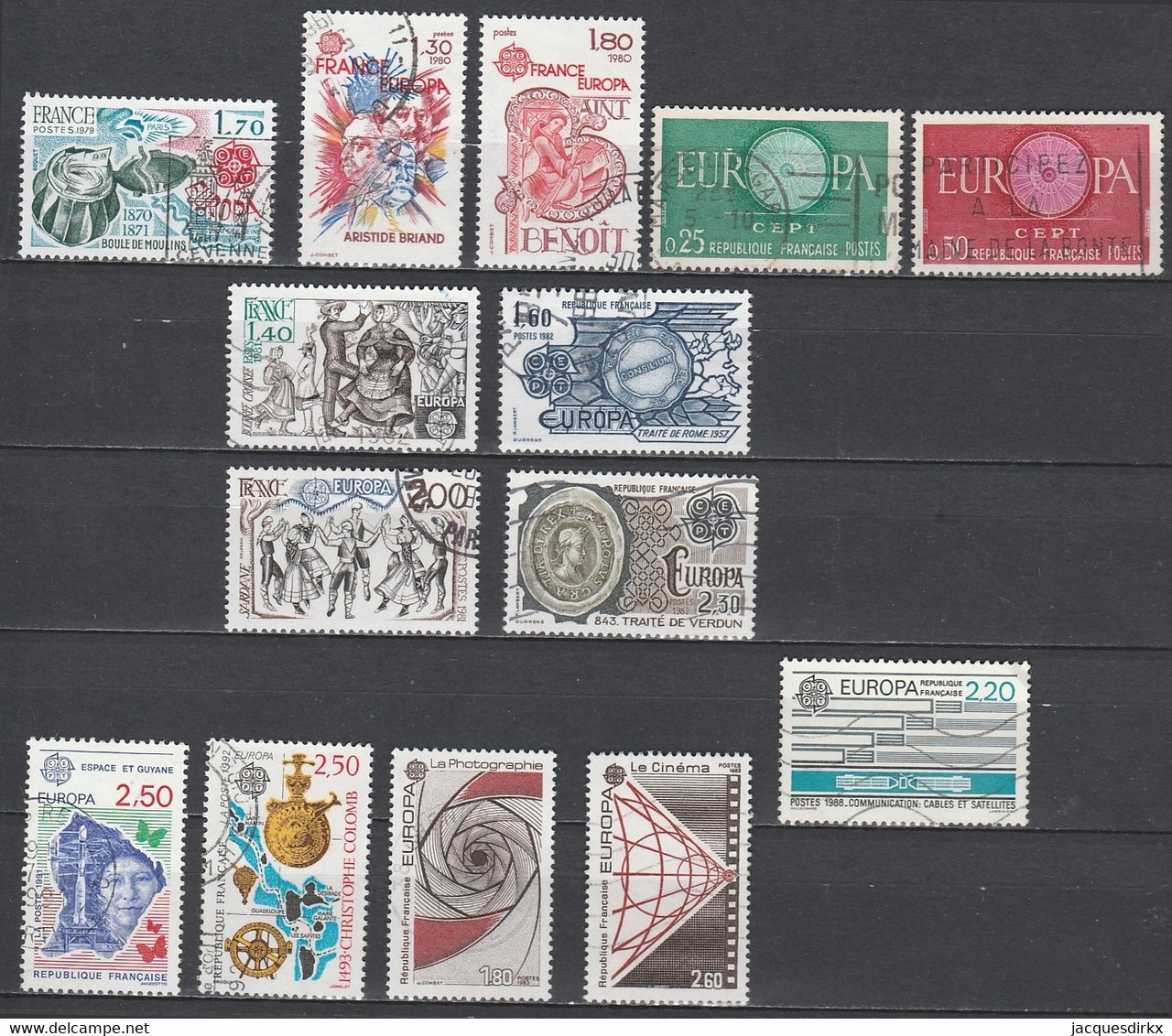 France   .   Y&T    .    14   Timbres         .  O    .       Oblitéré - Used Stamps