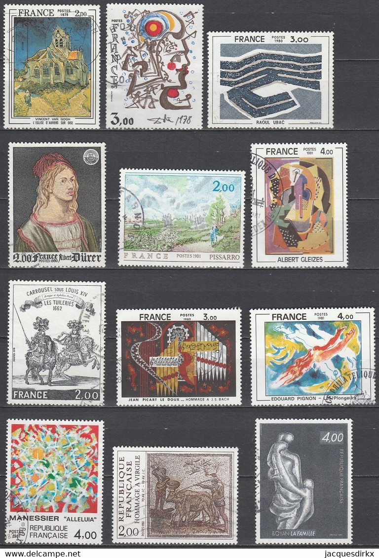 France   .   Y&T    .    12   Timbres       .     O    .       Oblitéré - Used Stamps