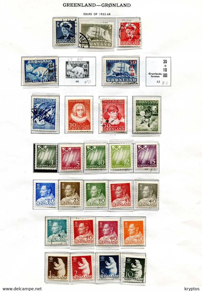 Greenland - Collection On Pages (1938-80) **/*/o - OFFER - Lots & Serien