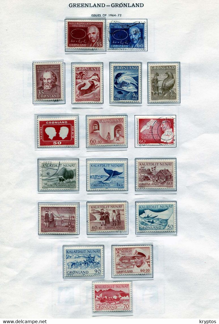 Greenland - Collection On Pages (1938-80) **/*/o - OFFER - Collections, Lots & Series