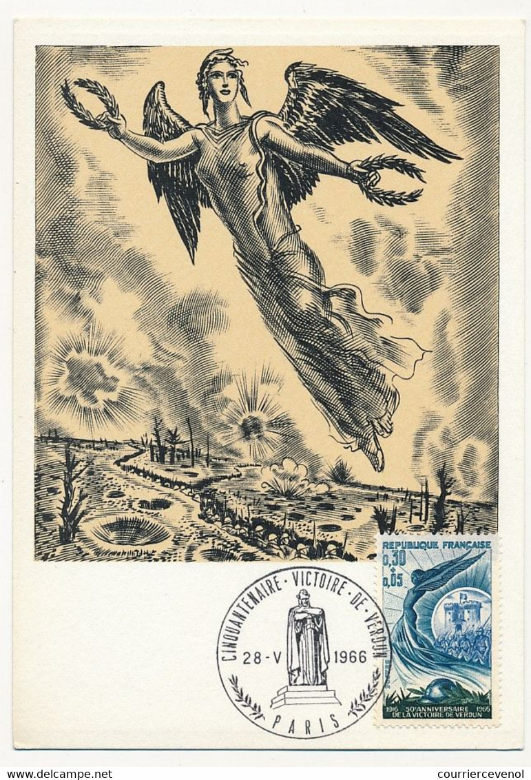 FRANCE - Centenaire De La Victoire De Verdun - 28/5/1966 - Carte Et Enveloppe De DECARIS - SUP - 1960-1969