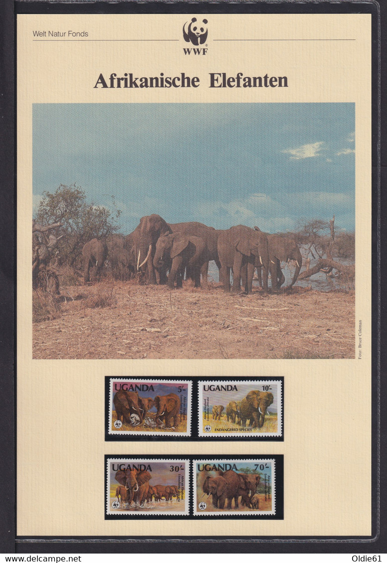 1983 Uganda  WWF "Afrikanische Elefanten"  Komplettes Kapitel - Collezioni & Lotti