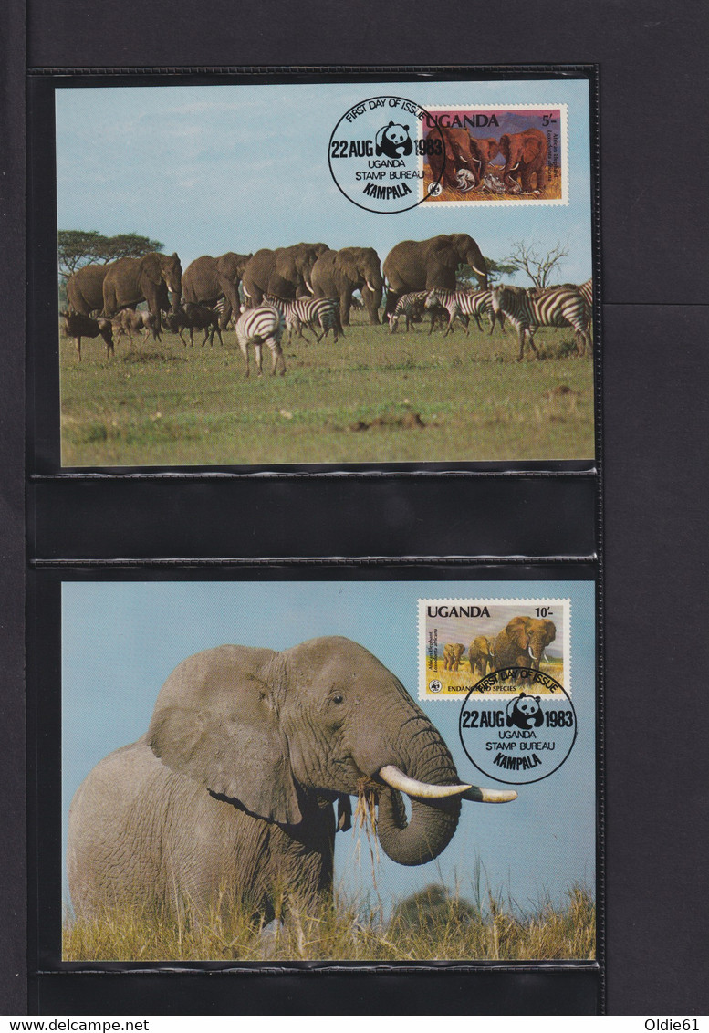 1983 Uganda  WWF "Afrikanische Elefanten"  Komplettes Kapitel - Collezioni & Lotti