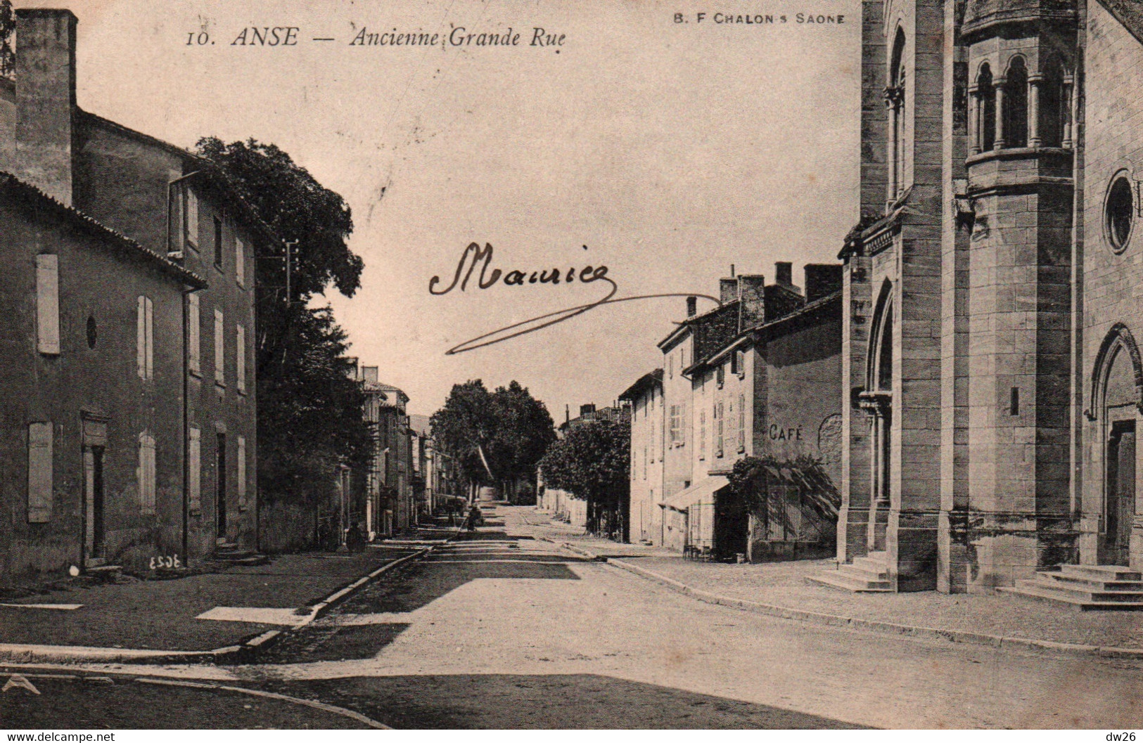 Anse (Rhône) Ancienne Grande Rue - Carte B.F. N° 10 - Anse