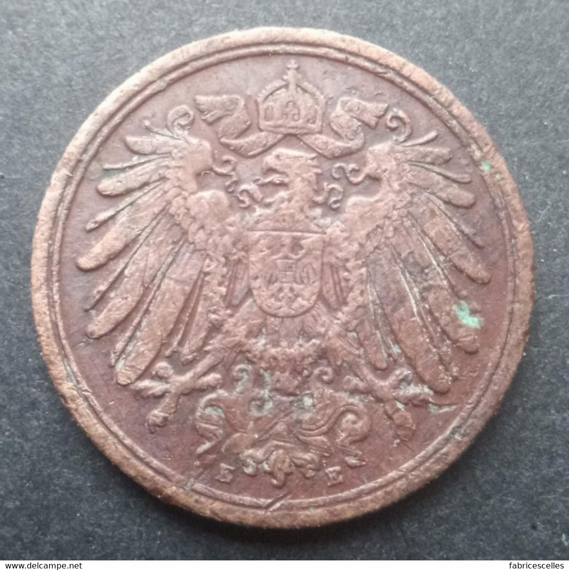 Allemagne - 1 Pfennig 1909 E (muldenhütten) - 4 Reichspfennig