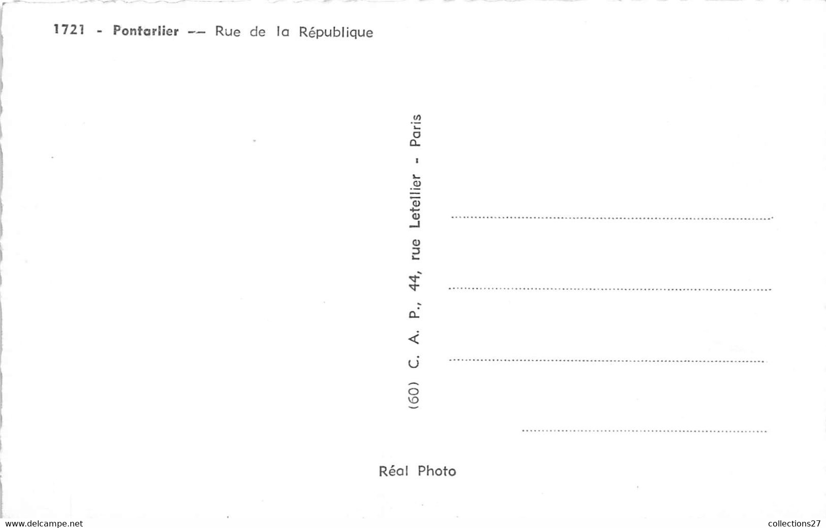 25-PONTARLIER- RUE DE LA REPUBLIQUE - Pontarlier