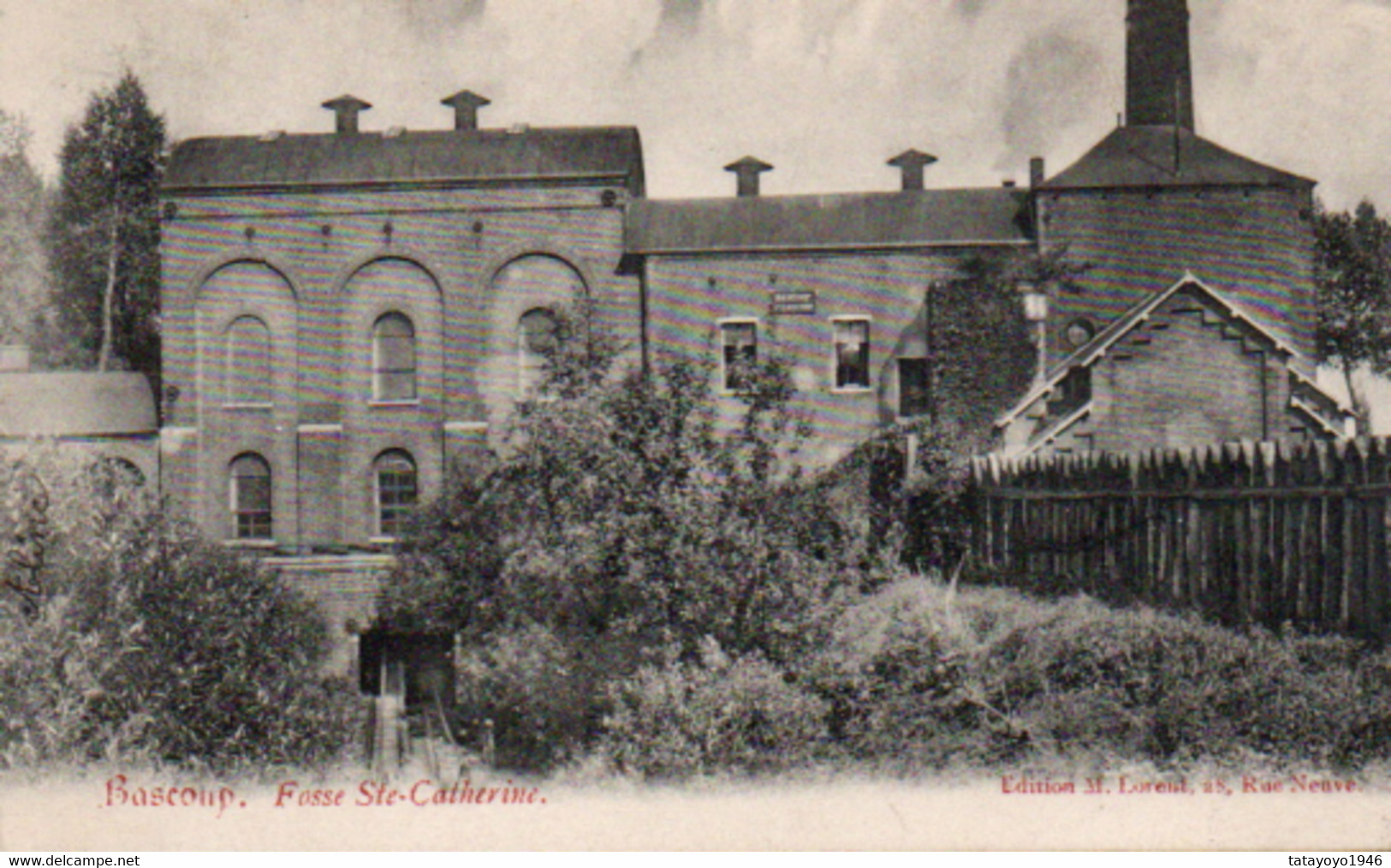 Bascoup  Fosse Ste Catherine Voyagé En 1908 - Chapelle-lez-Herlaimont