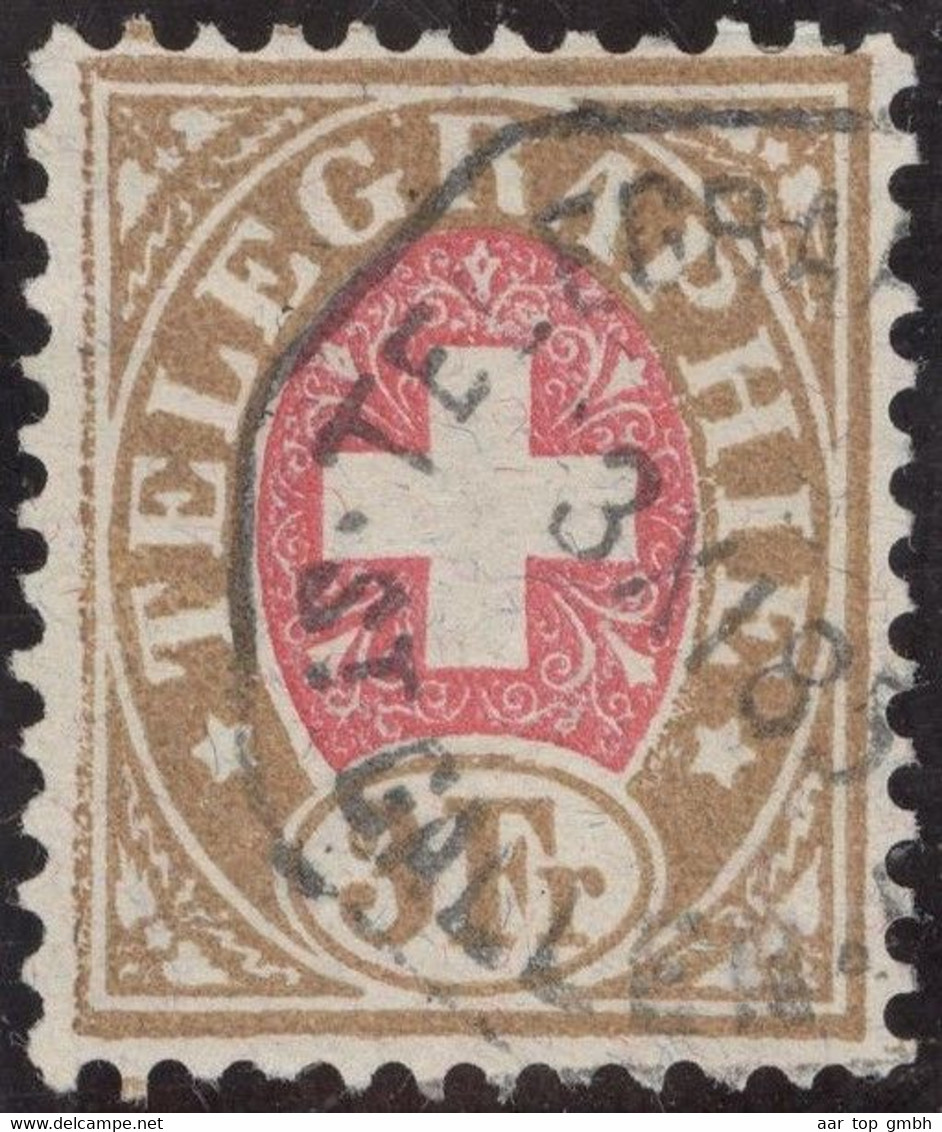 Heimat SG St. Gallen 1885-11-03 Auf Telegraphen-Marke 3Fr. Zu#18 - Télégraphe