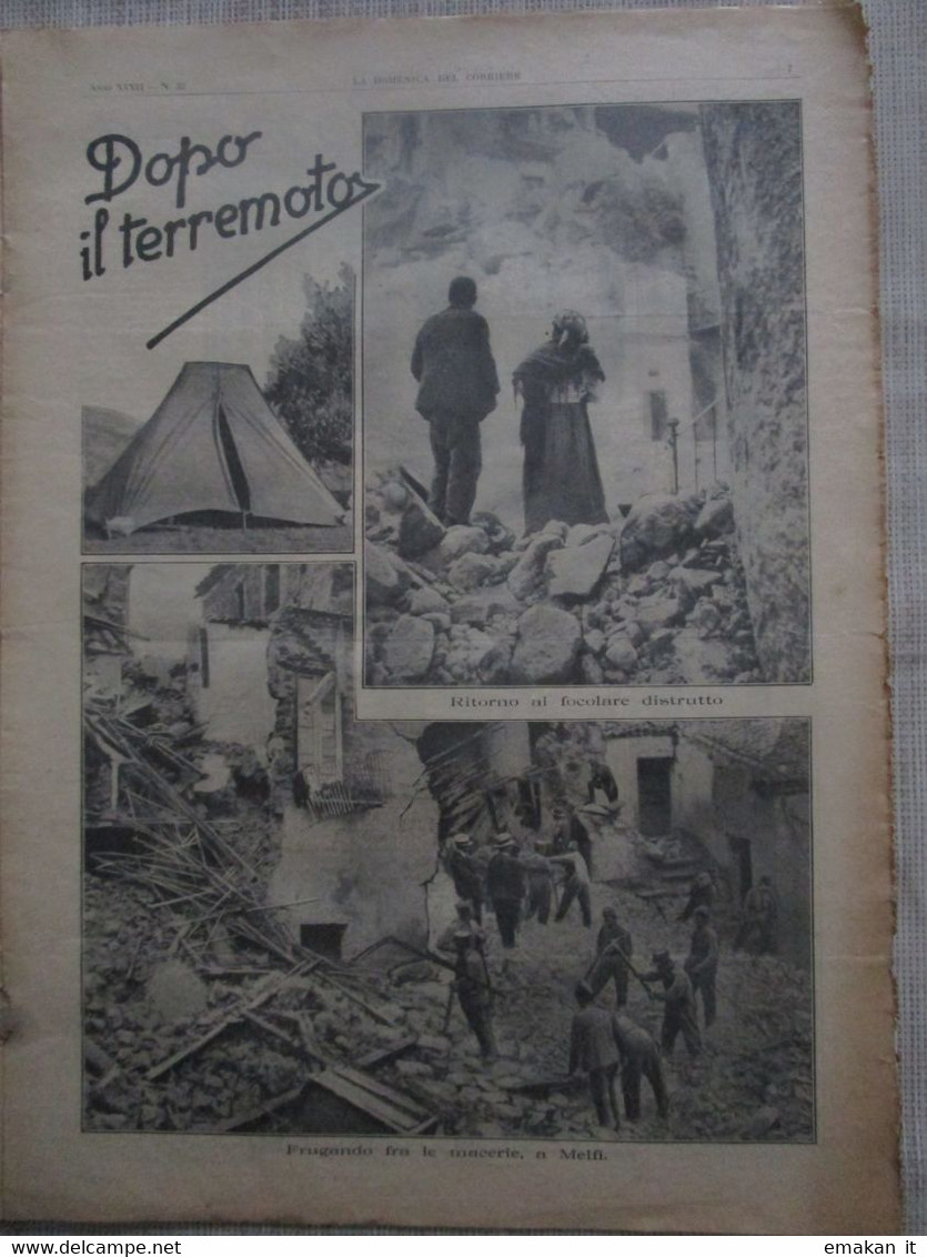 # DOMENICA DEL CORRIERE N 32 / 1930 AMBROSIANA CAMPIONE INTER / TERREMOTO MELFI /MONTELLO / COSTA D'AVORIO - Premières éditions