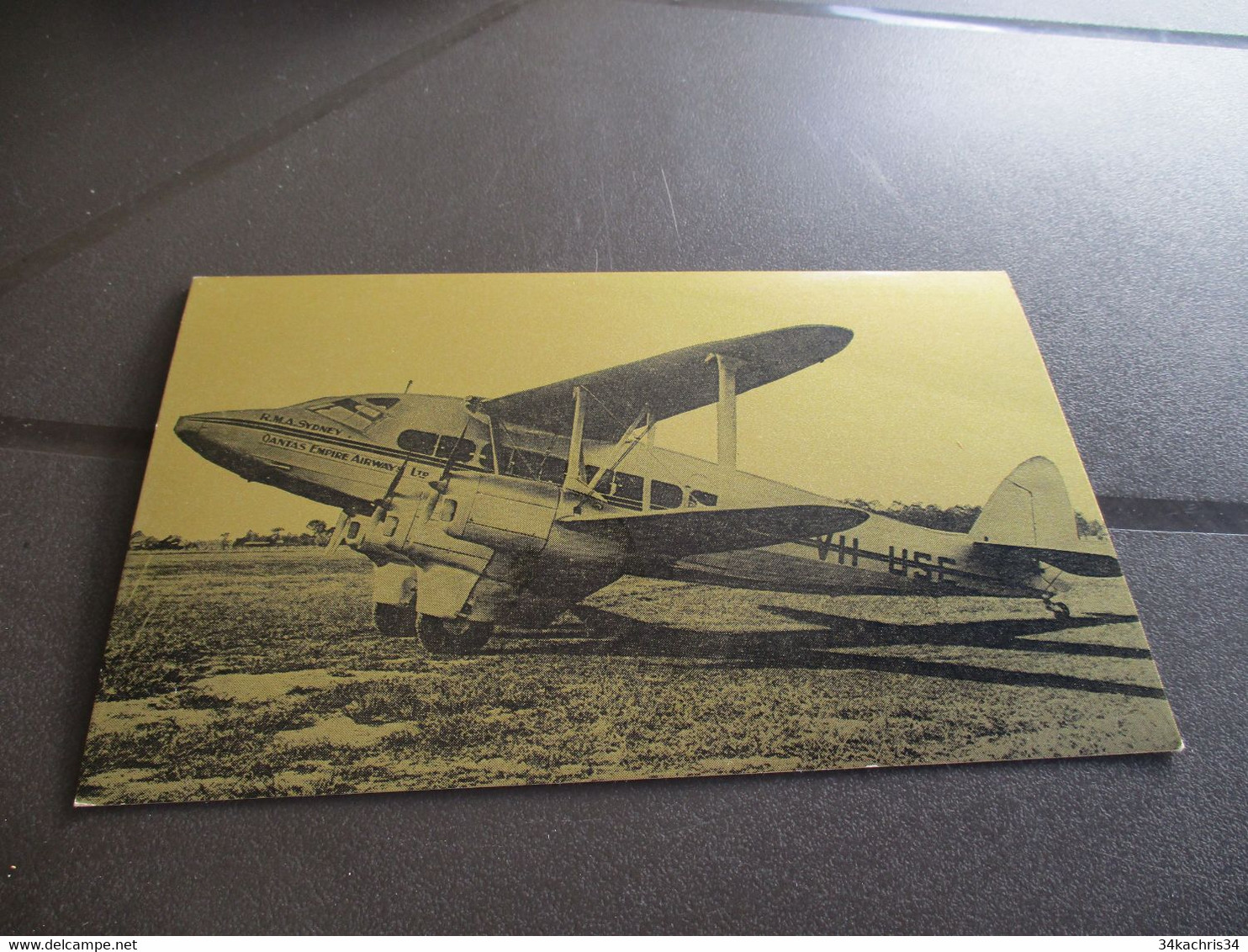 CPA Pub Qantas Airways Airplale DH86 1935 - 1919-1938: Between Wars