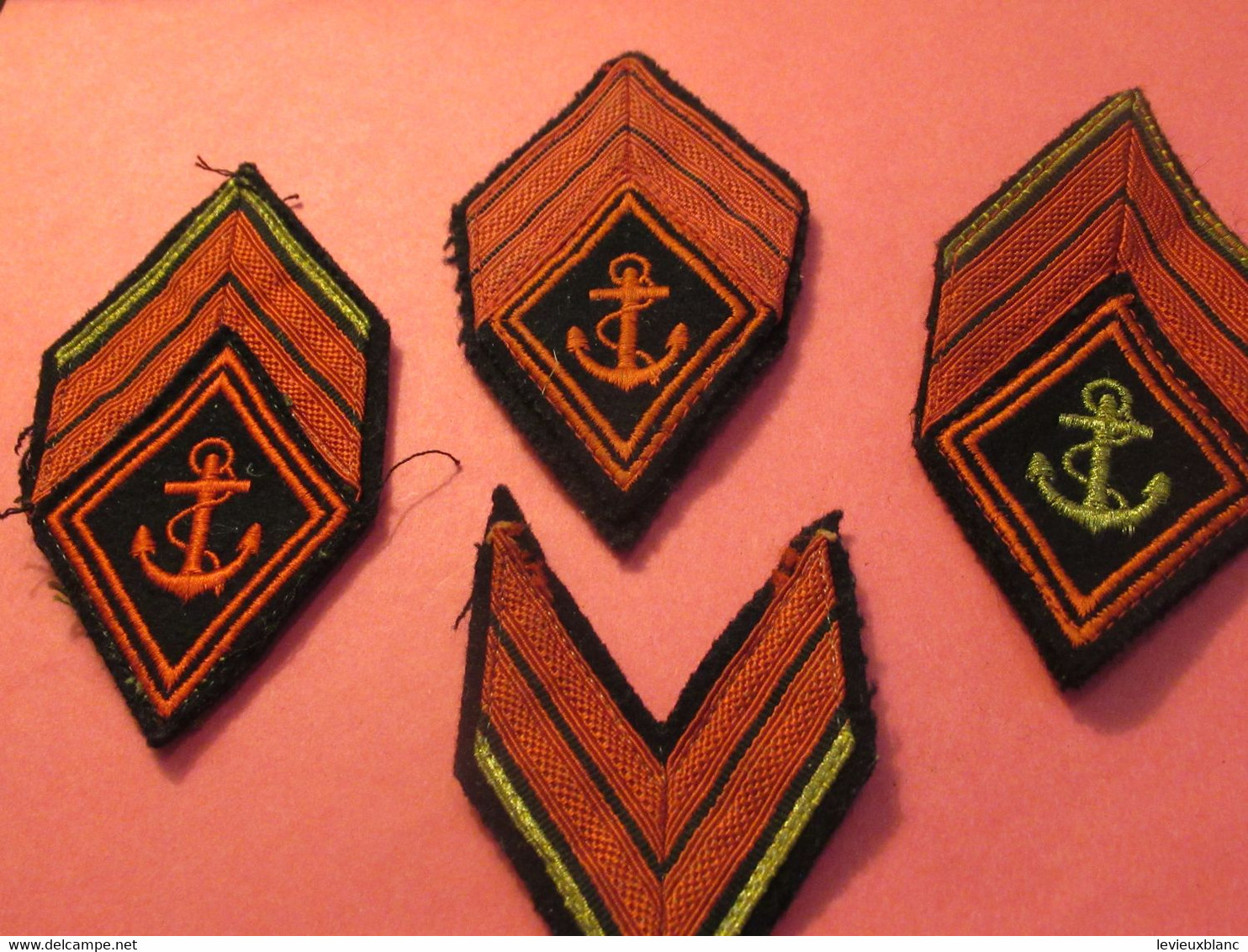 Militaria /4 Ecussons Tissus Anciens / MARINE / Galons/ / Vers 1960 - 1980             ET341 - Blazoenen (textiel)