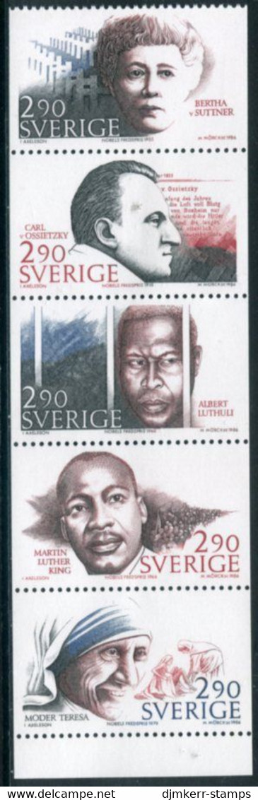 SWEDEN 1986 Nobel Peace Prize MNH / **.  Michel 1413-17 - Nuovi