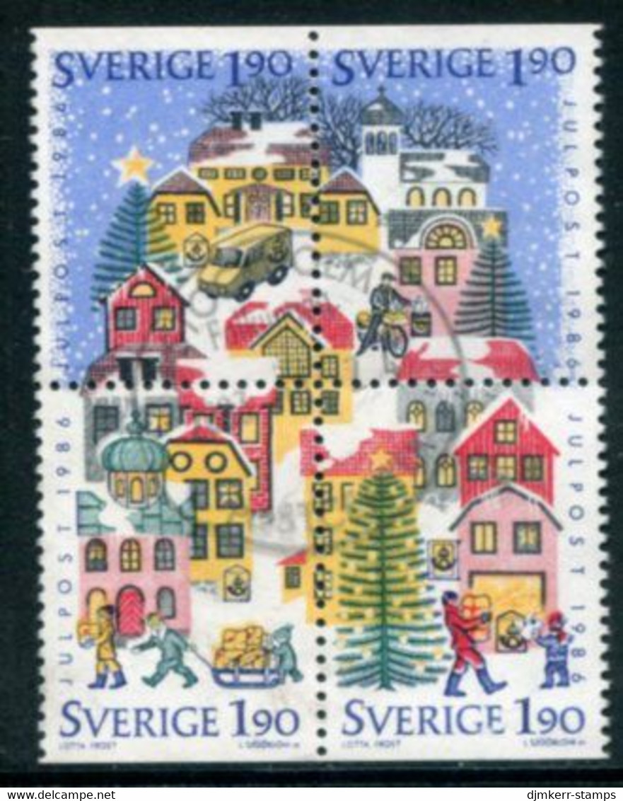 SWEDEN 1986 Christmasused.  Michel 1409-12 - Used Stamps