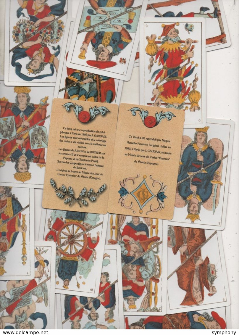 Jeu De 78 Cartes - Tarot 1860 -  Reproduction De Celui Fabriqué à Paris En 1860 Par J. Gaudais - - Tarots