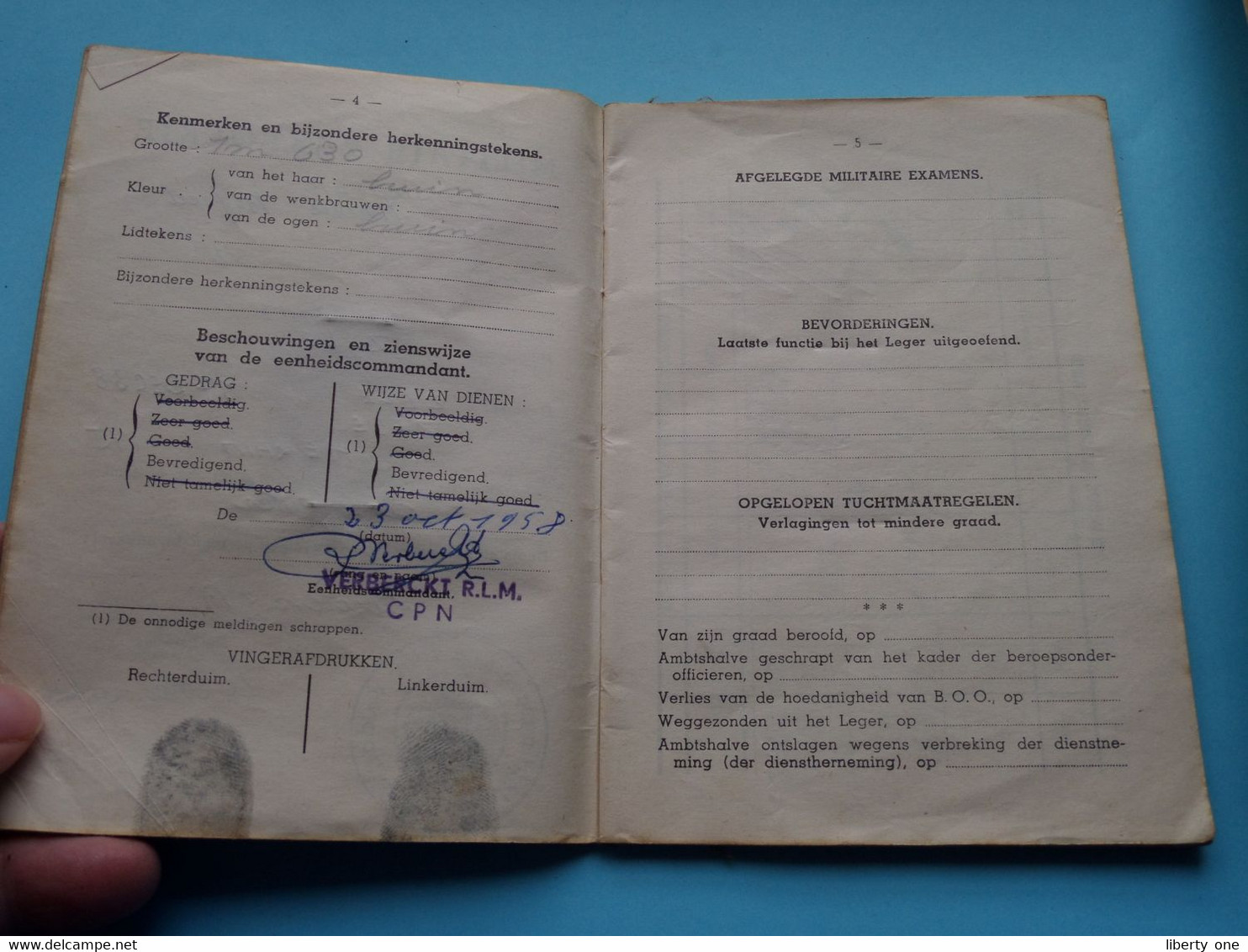 MILITAIR ZAKBOEKJE ( De COSTER A. ( 57/20117 ) ZELE 17/12/1938 ) 1958 ( Zie / Voir Photoscans ) + Dokumenten Allerlei ! - Documents