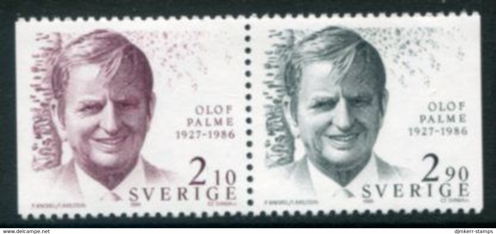 SWEDEN 1986 Olof Palme   MNH / **.  Michel 1384-85 - Nuovi