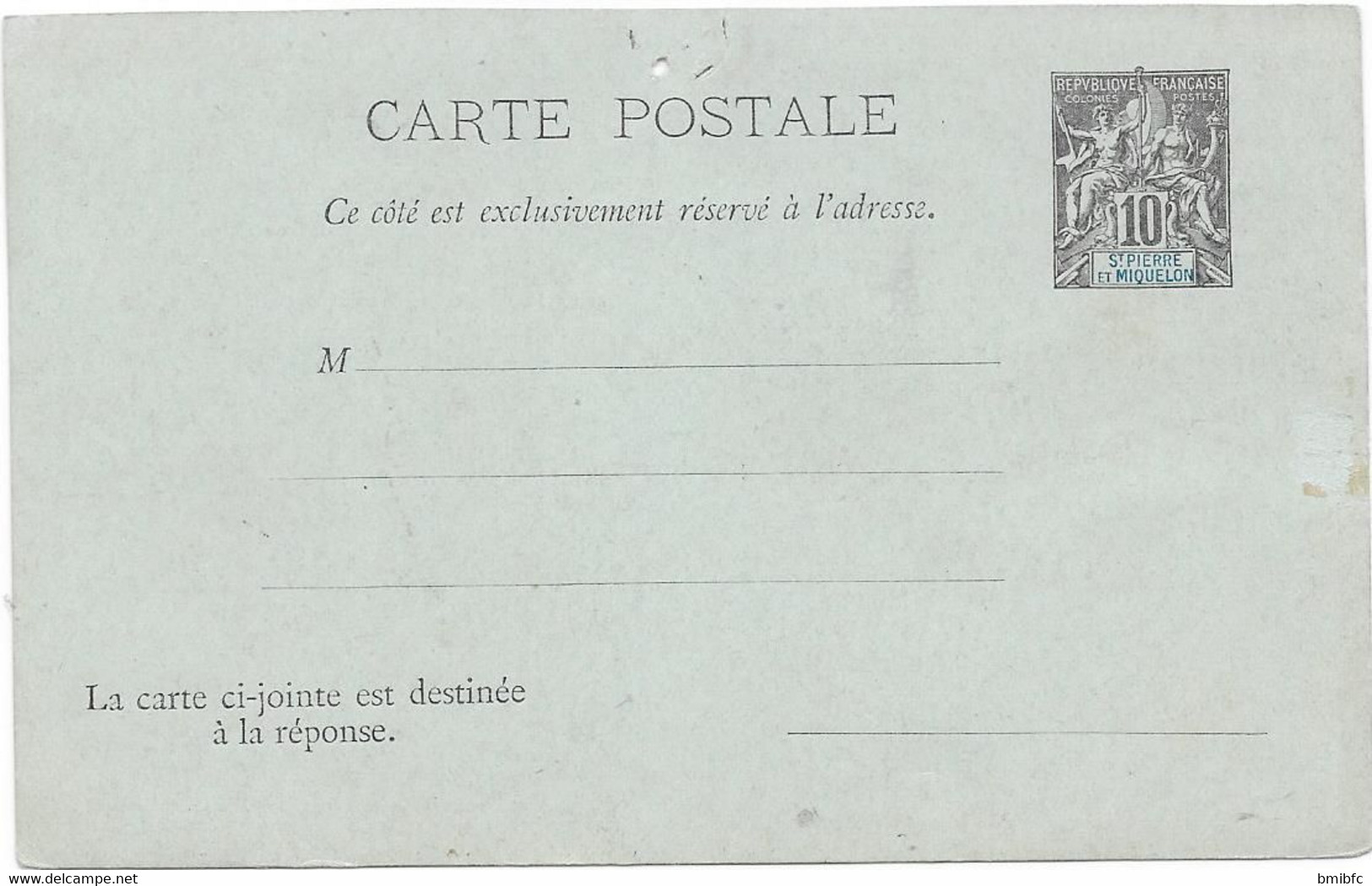 Entier Postal Sur Carte Postale Non écrite - Entiers Postaux