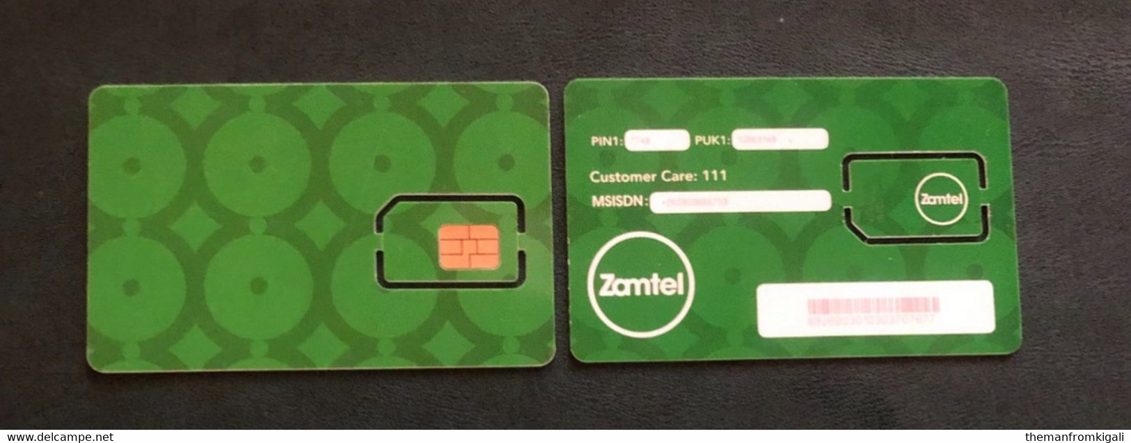 Zambia Zamtel Sim Card. - Sambia