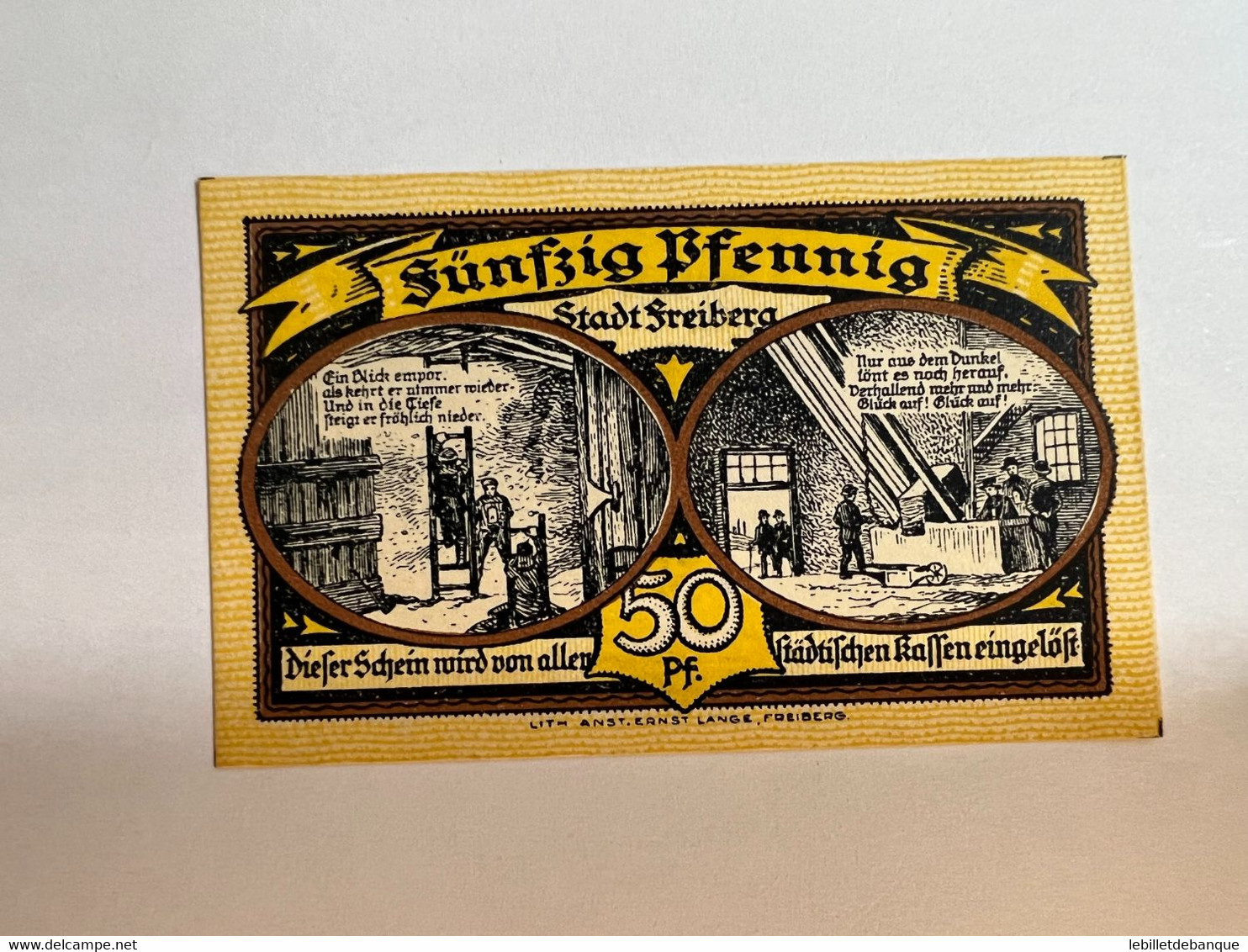 Allemagne Notgel Freiberg 50 Pfennig - Verzamelingen