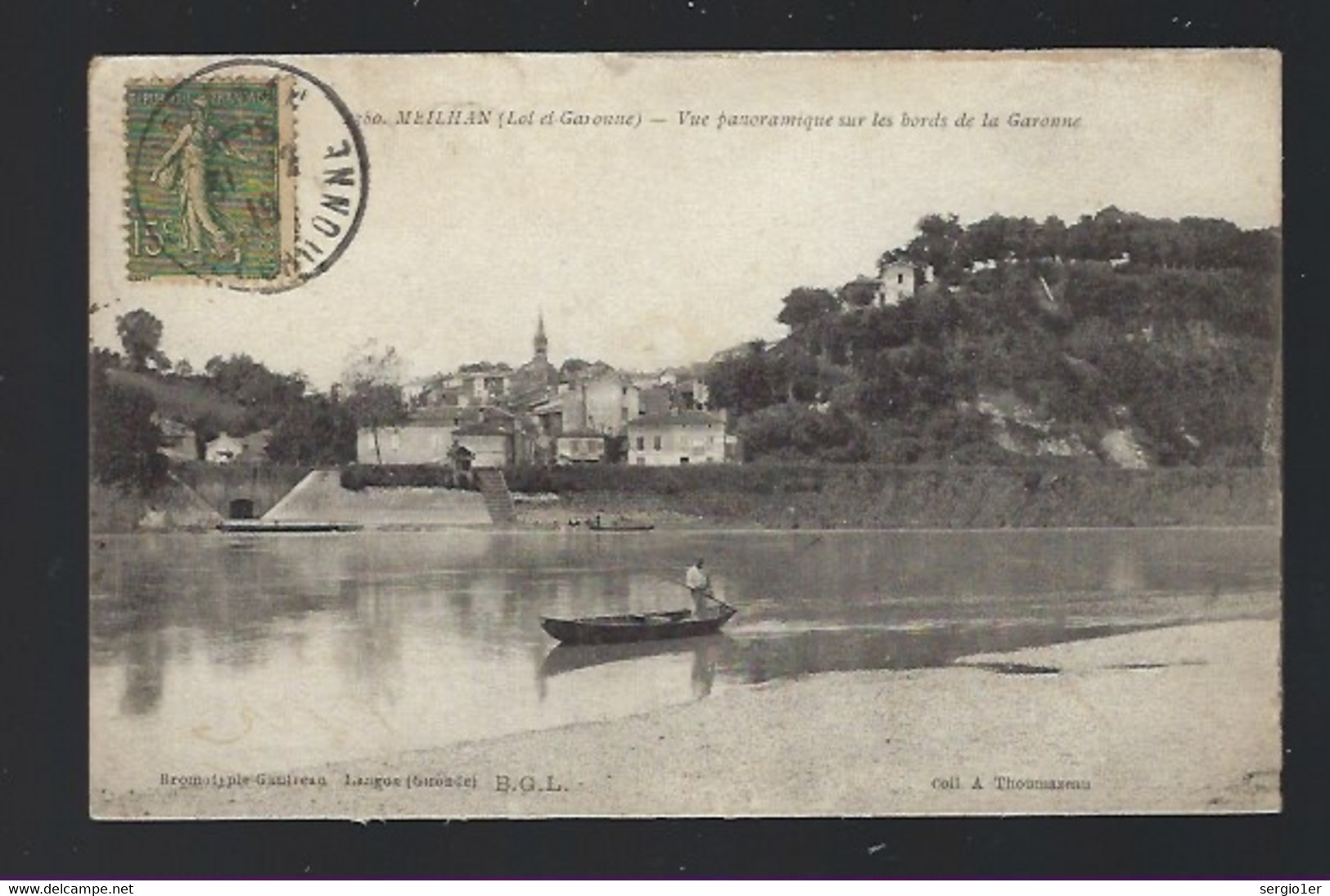 CPA   Lot Et Garonne 47   :  Meilhan  Vue Panoramique Sur Les Bords De La Garonne - Meilhan Sur Garonne