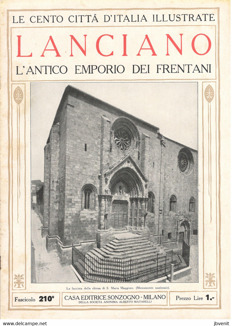 1920 - CENTO CITTA' ITALIANE ILLUSTRATE -  LANCIANO - Casa Editrice Sonzogno - Erstauflagen
