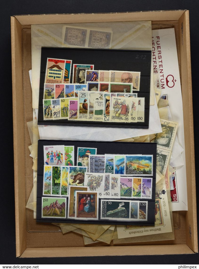 LIECHTENSTEIN, ACCUMULATION  WAY OVER 2000 STAMPS