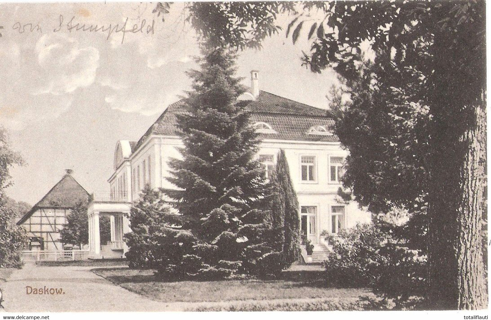 Herrenhaus DASKOW Nahe Damgarten Vorpommern Recknitztal Autograf Adel Gelaufen 17.5.1917 Fast TOP-Erhaltung - Ribnitz-Damgarten