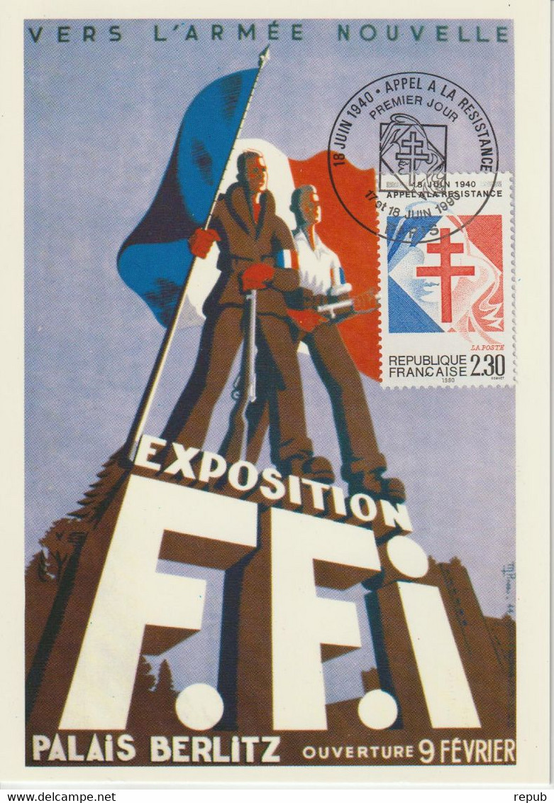 France Carte Maximum 1990 Appel à La Résistance 2656 - 1990-1999