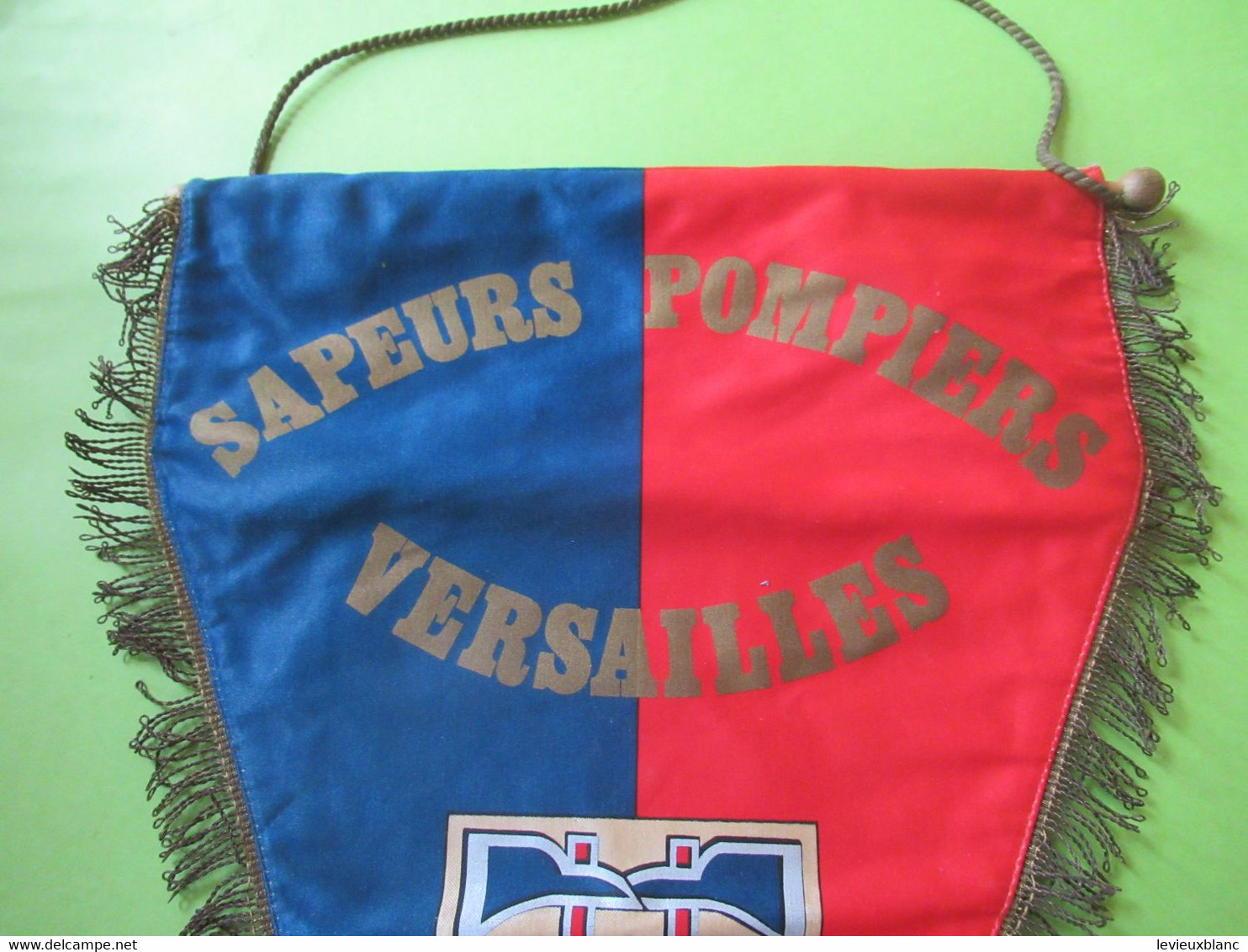 Grand FANION De TABLE/ SAPEURS Pompiers/ VERSAILLES/ Sauver Ou Périr.../ Vers 1985-1990    DFA68 - Firemen