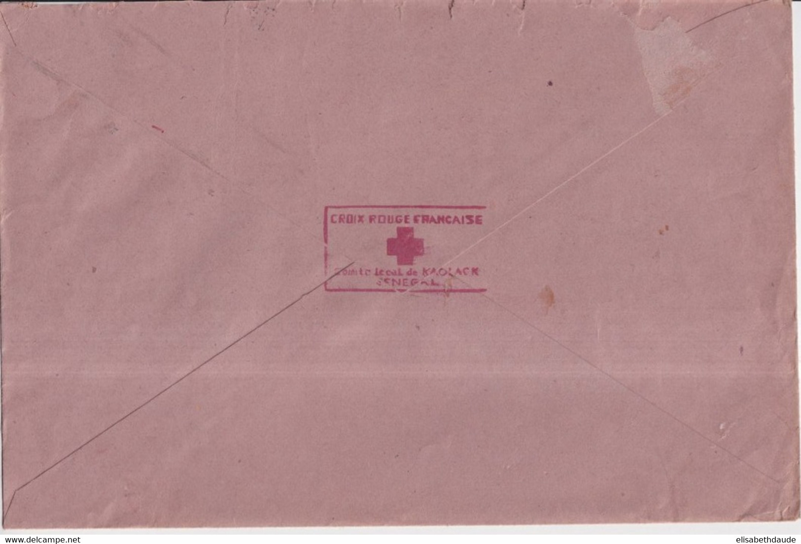 1943 - CROIX-ROUGE SENEGAL - ENV. GF RECOMMANDEE De KAOLACK !! => DAKAR - RED CROSS - Storia Postale