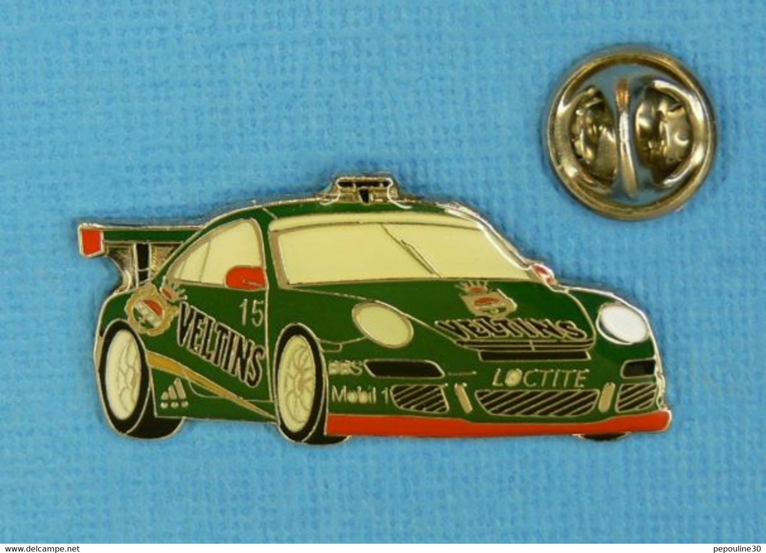 1 PIN'S //  ** PORSCHE 911 / VELTINS N°15 / 1997 ** - Porsche