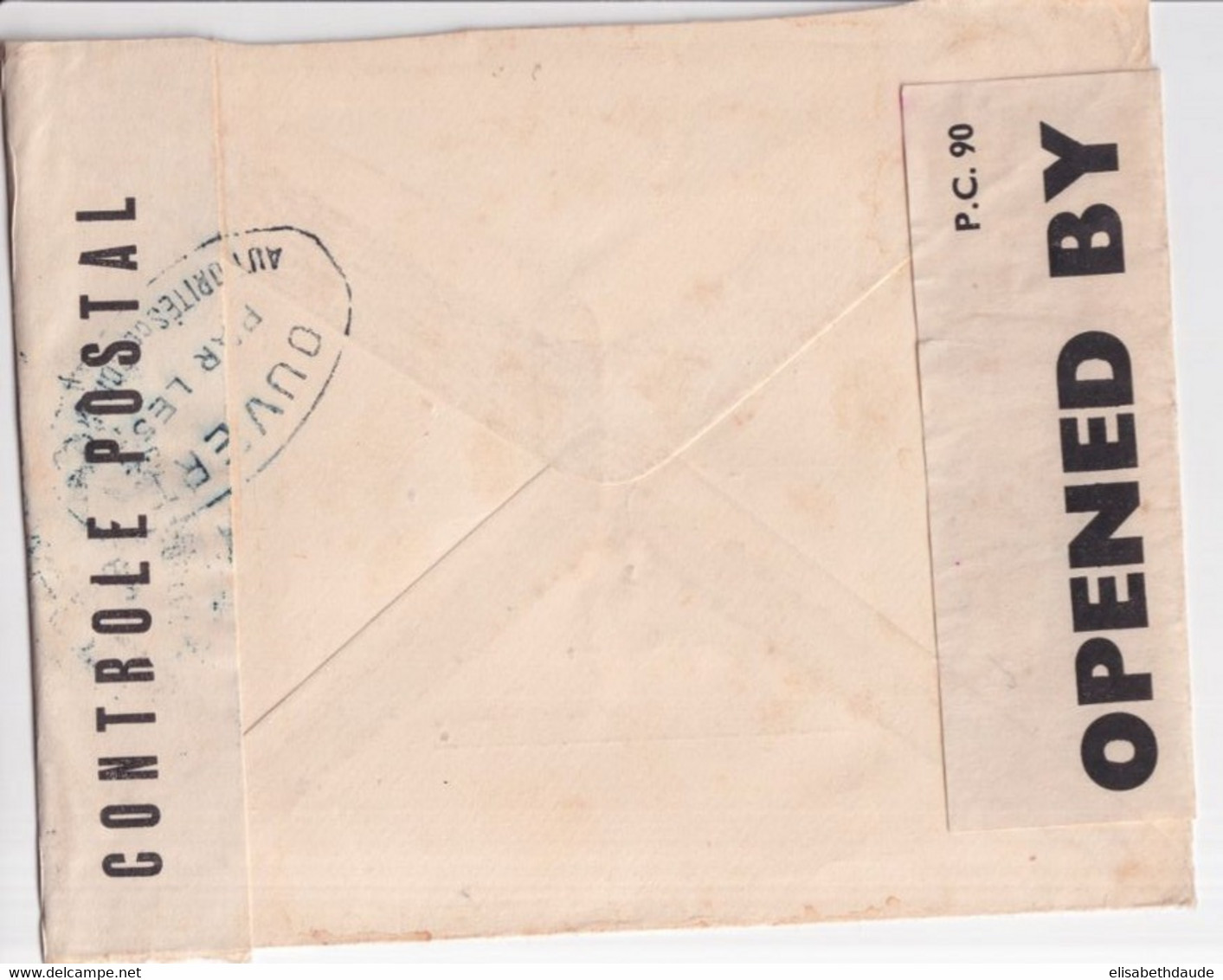 1943 - CROIX-ROUGE - ENVELOPPE DOUBLE CENSURE ! De LONDON => DAKAR (SENEGAL) ! - Croix Rouge