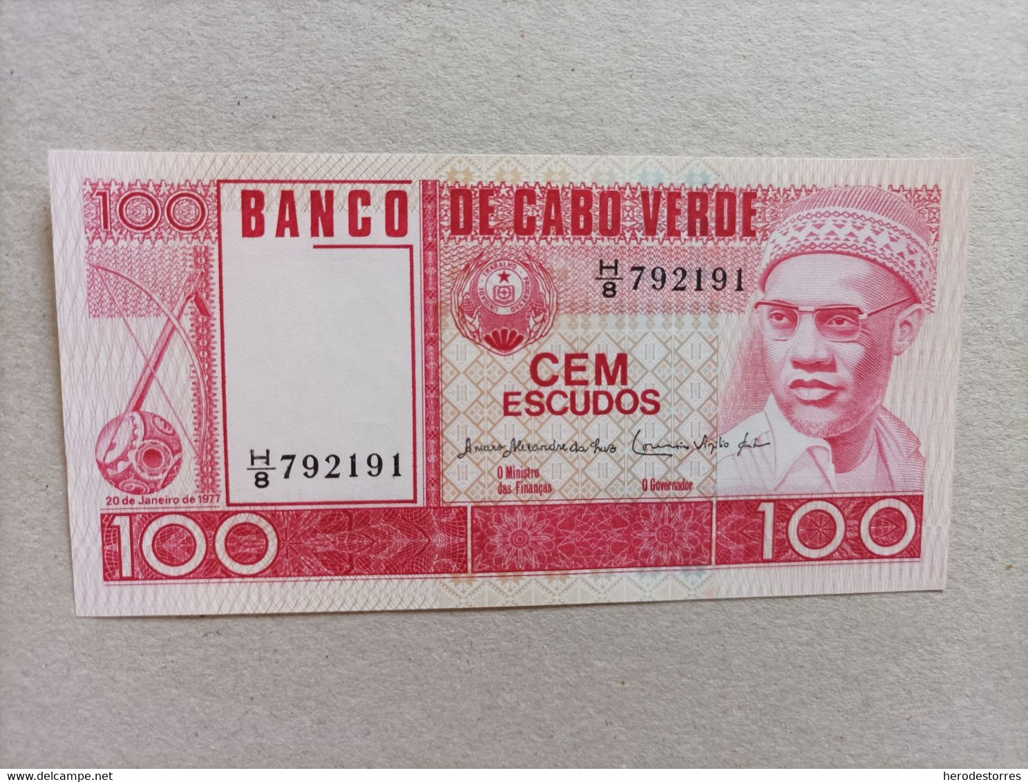 Billete De Cabo Verde De 100 Escudos, Año 1977, UNC - Cap Verde