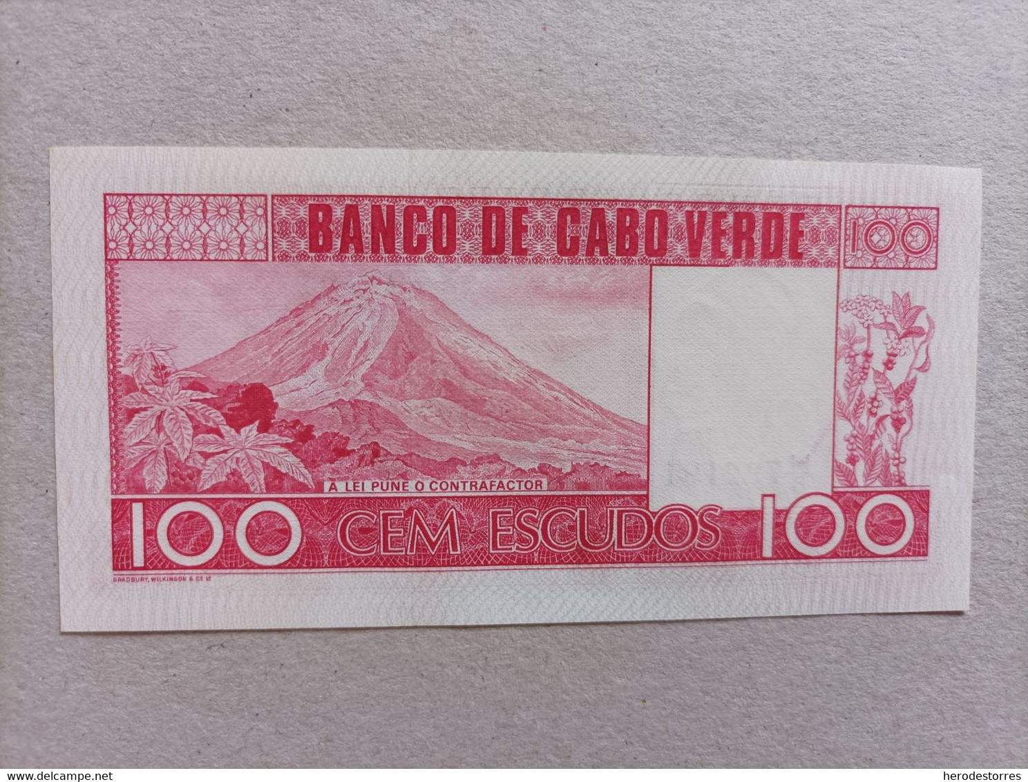 Billete De Cabo Verde De 100 Escudos, Año 1977, UNC - Cap Vert