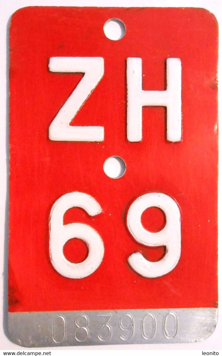 Velonummer Zürich ZH 69 - Plaques D'immatriculation